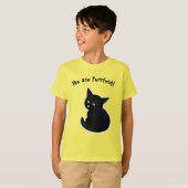 黒の子猫Tシャツ Tシャツ (正面フル)