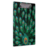 黒の孔雀の羽を持つイラストレーション クリップボード (右)