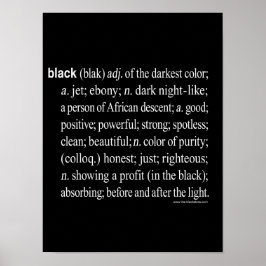黒の定義：ポスター（マット） 12X16 ポスター