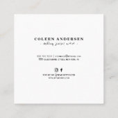 黒の宝石商にダイヤモンド結婚ティアラ スクエア名刺 (裏面)