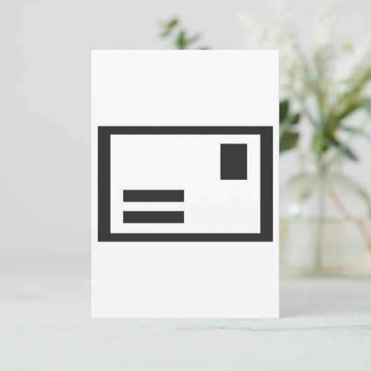 黒の封筒招待状 招待状 (スタンド正面)