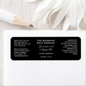 黒の小さいボトルドロッパーボトルラベル ラベル (インサイチュ)