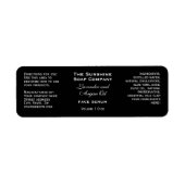 黒の小さいボトルドロッパーボトルラベル ラベル (正面)