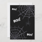 黒の小さなブーほとんど幽霊男の子のシャワー 招待状 (裏面)