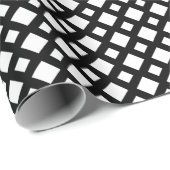 黒の小さな白いダイヤモンド ラッピングペーパー (ロールコーナー)