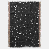 黒の小さな白い星 スローブランケット (正面縦)