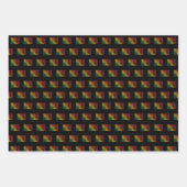 黒の履歴の月 ラッピングペーパーシート (正面)