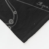 黒の山羊座の星座Hevelius 1690年 フリースブランケット (角)