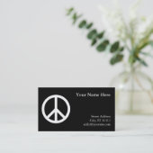 黒の平和シンボル名刺 名刺 (スタンド正面)