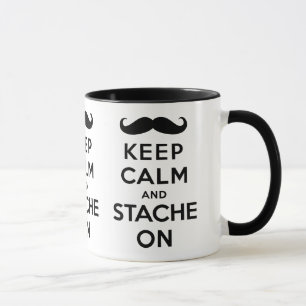 黒の平静そしてstacheを保って下さい マグカップ