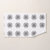 黒の幾何学模様のデザインバスタオルセット バスタオルセット (ハンドタオル)