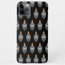 黒の幾何学的なフーポーの鳥のパターン