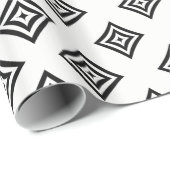 黒の幾何学的デザイン ラッピングペーパー (ロールコーナー)