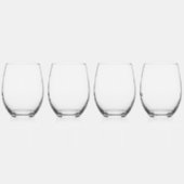 黒の弓 ミニマリスト シンプル ブライズメイド 提案 ステムなしワイングラス (左)