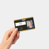 黒の従業員IDバッジ バッジ (Handheld)