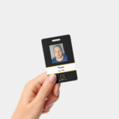 黒の従業員IDバッジ バッジ (手持ち)