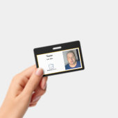 黒の従業員IDバッジ バッジ (手持ち)