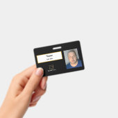 黒の従業員IDバッジ バッジ (手持ち)