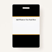 黒の従業員IDバッジ バッジ (裏面)