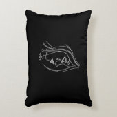 黒の悲しい女の子の枕 アクセントクッション (正面(垂直))