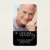 黒の愛の記憶の写真詩記念カード (正面)