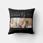 黒の愛の記憶の写真追悼記念 クッション (裏面)