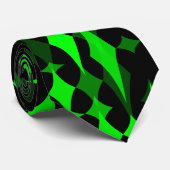 黒の抽出されたネオン緑のダイヤモンド ネクタイ (ロール)