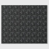 黒の抽象的な絵 ラッピングペーパー (フラット)