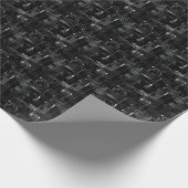 黒の抽象的な絵 ラッピングペーパー (角)