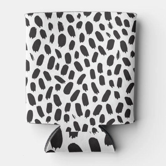 黒の抽象芸術アート:背景のスケッチ 缶クーラー (正面)