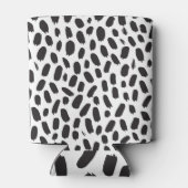 黒の抽象芸術アート:背景のスケッチ 缶クーラー (裏面)