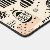 黒の抽象芸術パターン デスクマット (コーナー)