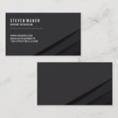 黒の抽象芸術パネル 名刺 (正面/裏面)