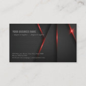 黒の抽象芸術重なりの背景 名刺 (裏面)