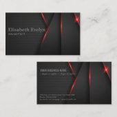 黒の抽象芸術重なりの背景 名刺 (正面/裏面)