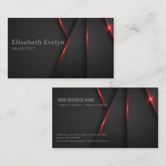 黒の抽象芸術重なりの背景 名刺 (正面/裏面)