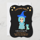 黒の招待状 カスタムバースデー 招待状 (正面)