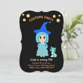 黒の招待状 カスタムバースデー 招待状 (スタンド正面)