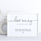 黒の推測キャンディスクリプトの赤ちゃんシャワーの数 ポスター