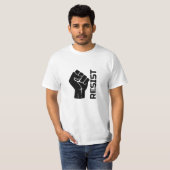 黒の握り拳で抵抗しよう 0002 Tシャツ (正面フル)
