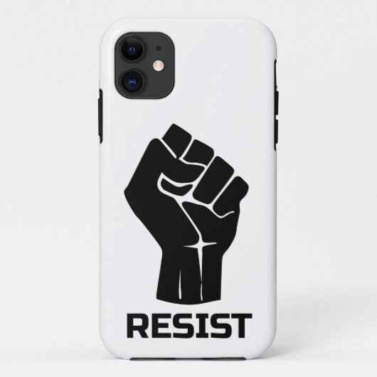 黒の握り拳で抵抗せよ Case-Mate iPhoneケース (裏面)