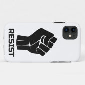 黒の握り拳で抵抗せよ Case-Mate iPhoneケース (裏面(横))