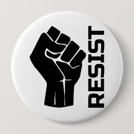 黒の握り拳レジスト - 0002 缶バッジ