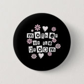 黒の新郎の白の母 缶バッジ (正面)