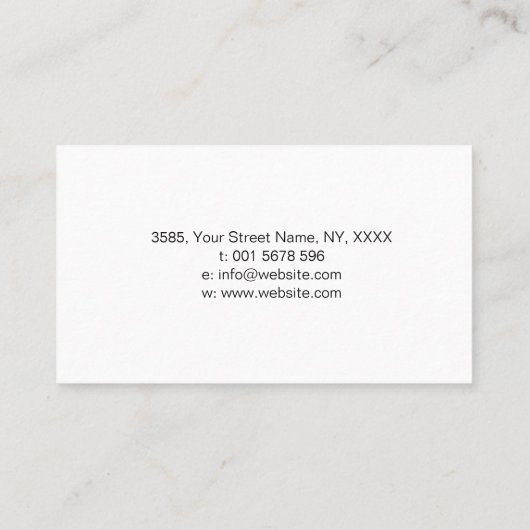 黒の旋回モエレガントノグラムフレーム 名刺 (裏面)