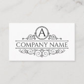 黒の旋回モエレガントノグラムフレーム 名刺 (正面)