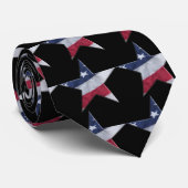 黒の星の中のタイの米国旗 ネクタイ (ロール)