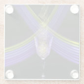 黒の時間のワイン ガラスコースター (裏面)