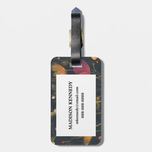 黒の月光の庭 ラゲッジタグ (裏面縦)