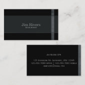 黒の木製のトリム 名刺 (正面/裏面)